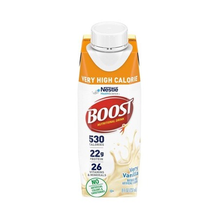 Boost Very High Calorie Vanilla Oral Supplement, 8oz Carton, 24PK 43900894348